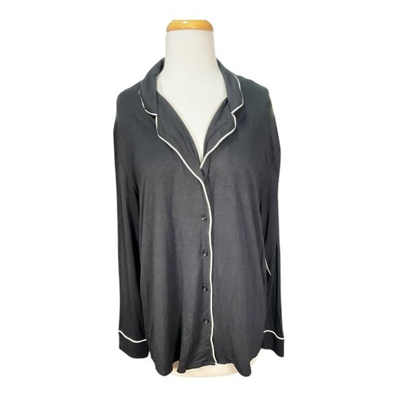 Cariloha Sleepwear Pajama Top Bamboo Viscose Button Up Long Sleeve Size XL NWT - Picture 1 of 11